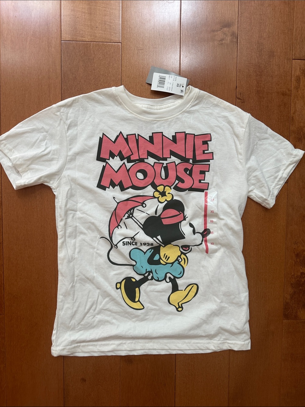 Minnie Mouse White Graphic Tee for Women